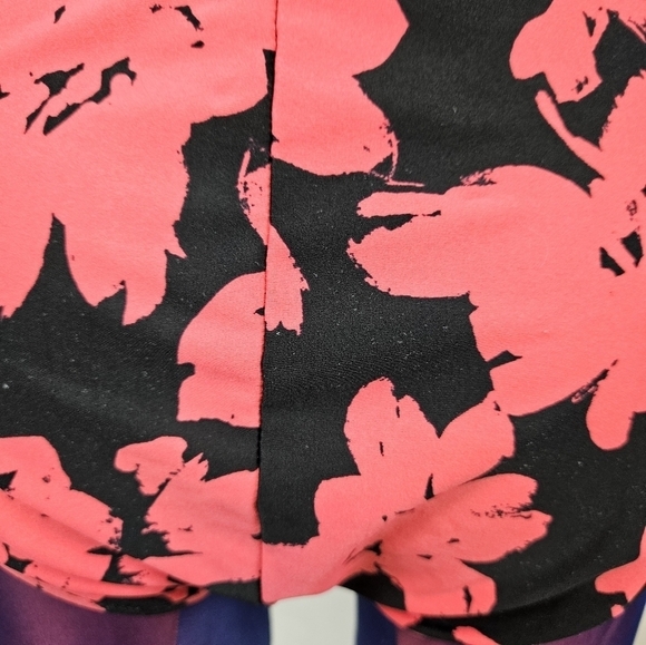 Aqua Green Coral & Black Floral One Piece Swimsuit Size Small Women's F103 - Picture 6 of 11